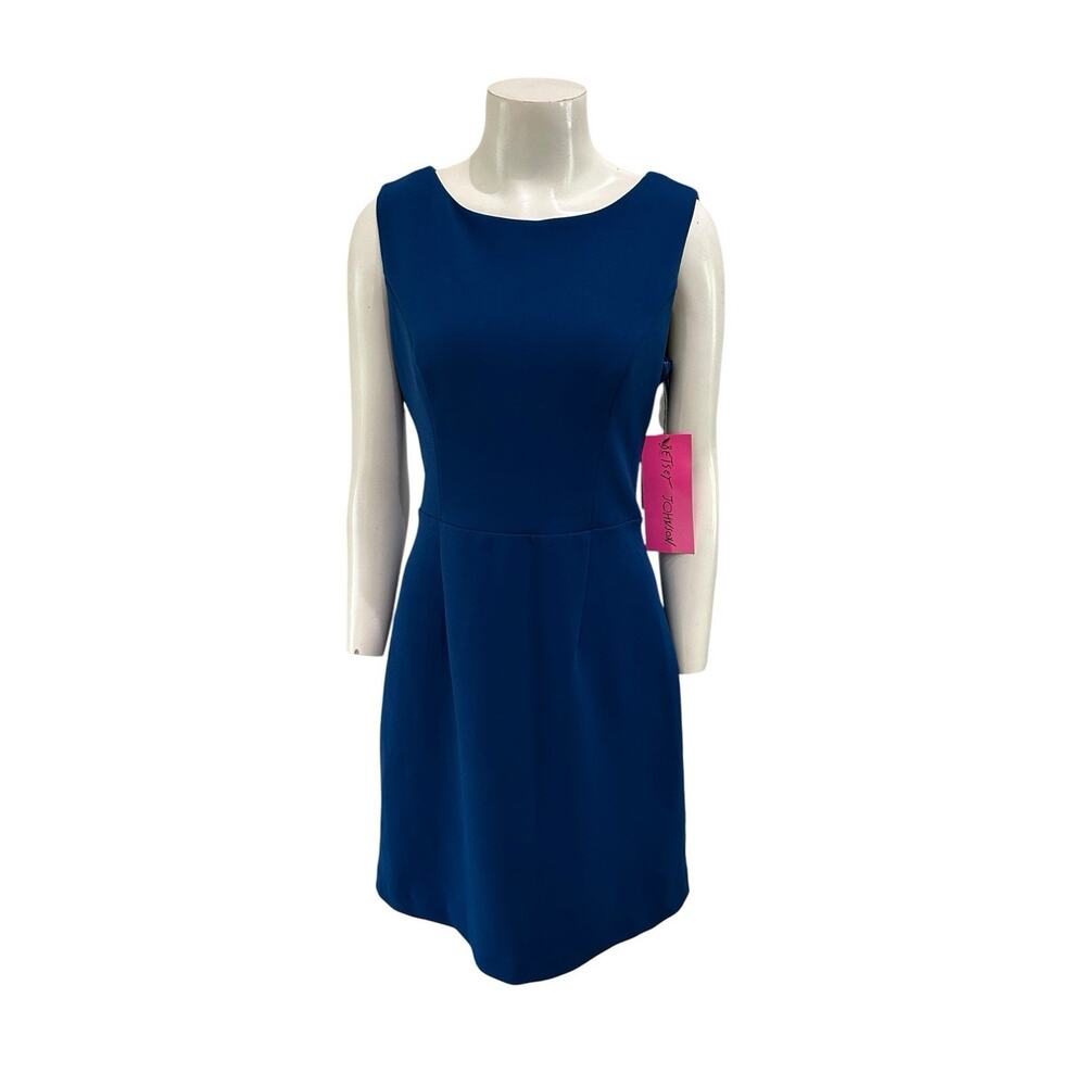 NWT Betsey Johnson Blue Open Back Cocktail Dress Sz 8 Cutout Party Mini -
